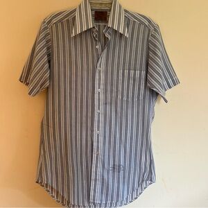Vintage Sears The Comfort Shirt Men's Short-Sleeve Striped Button-Up S